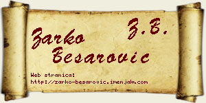 Žarko Besarović vizit kartica